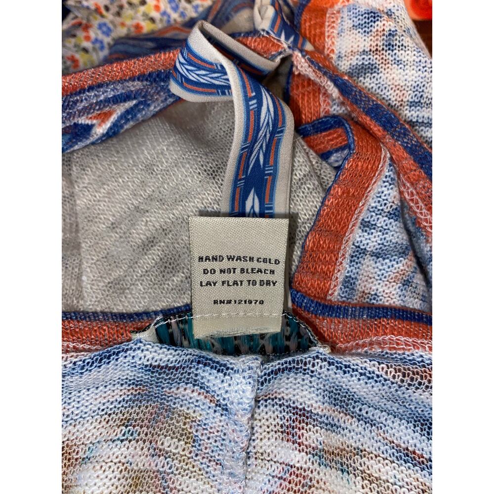 Flying Tomato Boho Halter Top M/L Open Front Tribal Print Lightweight - Picture 8 of 9